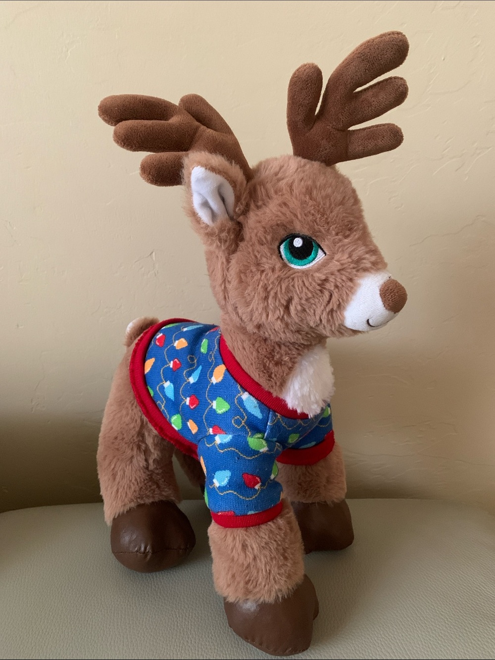 Build-A-Bear 16” Reindeer Plush Stuffed Animal with Christmas Sweater